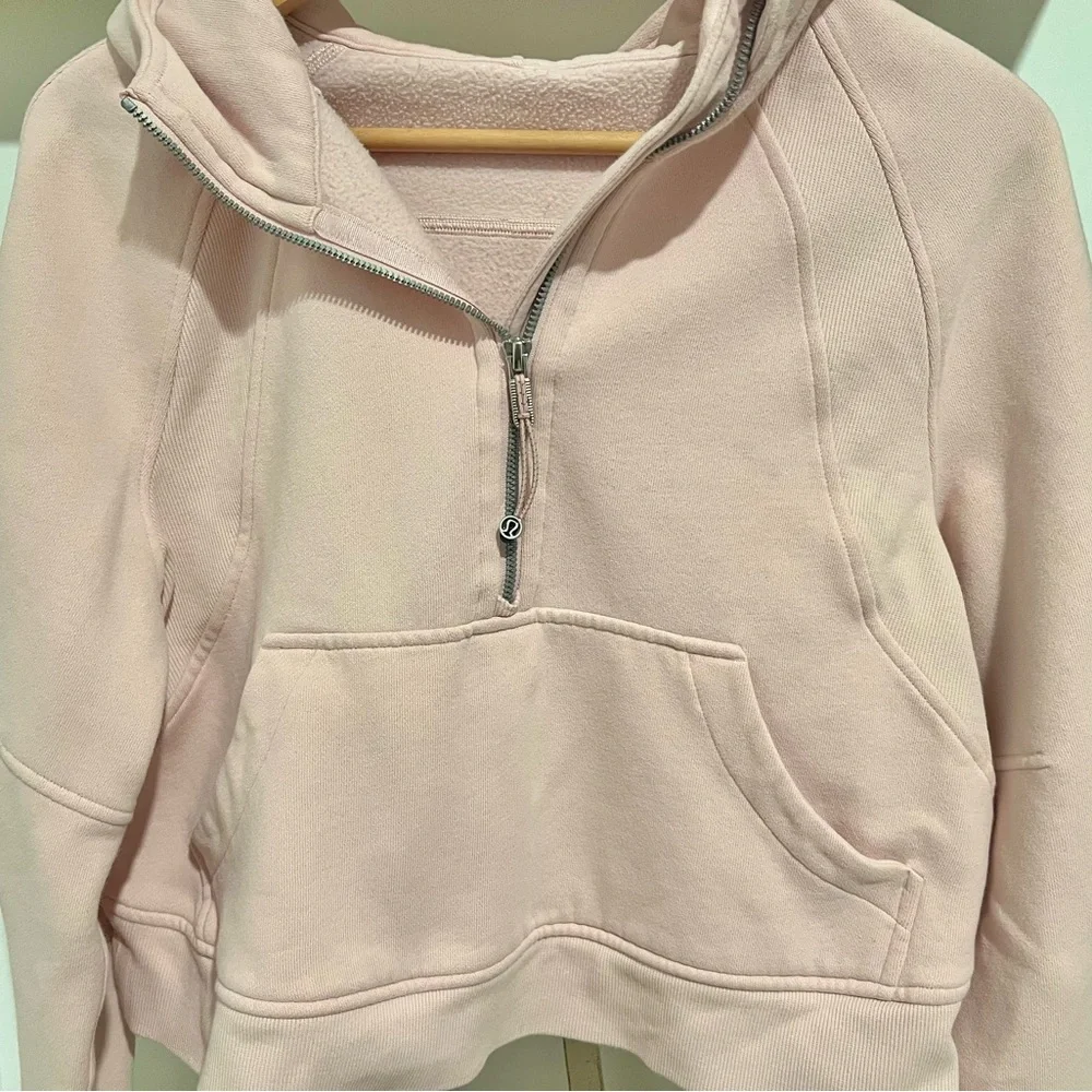 BABY PINK Lululemon Scuba Oversized Half Zip Hoodie - Picture 3 of 8